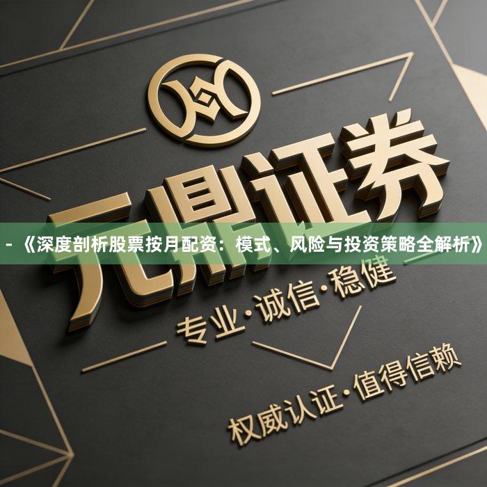 - 《深度剖析股票按月配资：模式、风险与投资策略全解析》