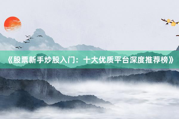 《股票新手炒股入门：十大优质平台深度推荐榜》
