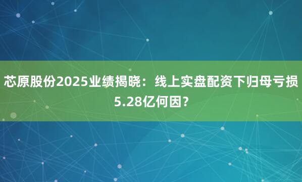 芯原股份2025业绩揭晓：线上实盘配资下归母亏损5.28亿何因？