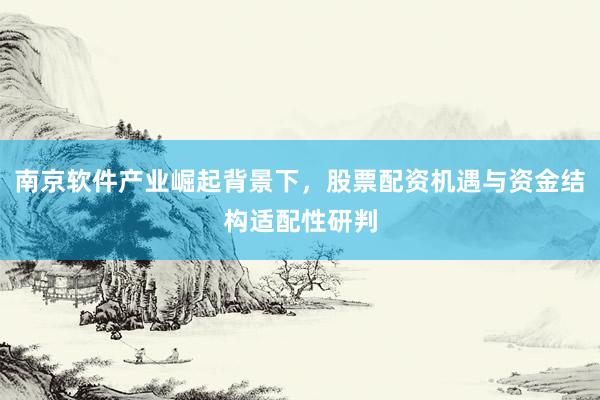 南京软件产业崛起背景下，股票配资机遇与资金结构适配性研判