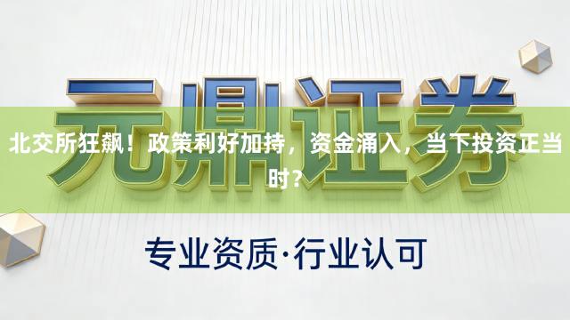 北交所狂飙！政策利好加持，资金涌入，当下投资正当时？