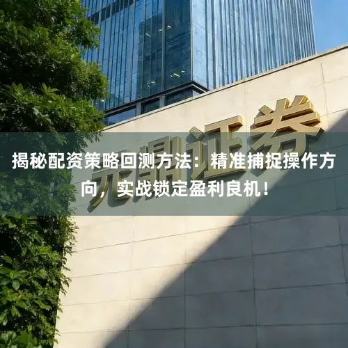 揭秘配资策略回测方法：精准捕捉操作方向，实战锁定盈利良机！