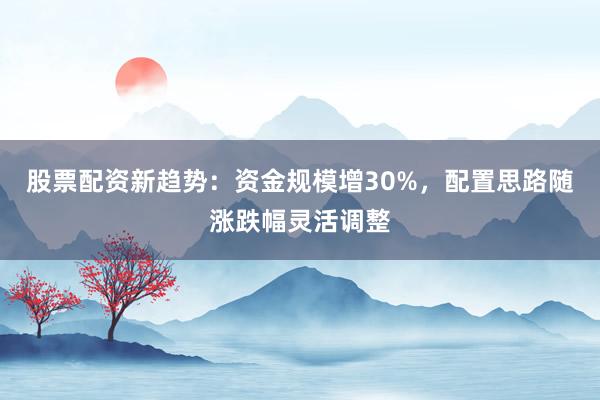 股票配资新趋势：资金规模增30%，配置思路随涨跌幅灵活调整