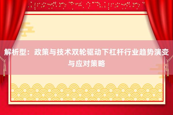 解析型：政策与技术双轮驱动下杠杆行业趋势演变与应对策略