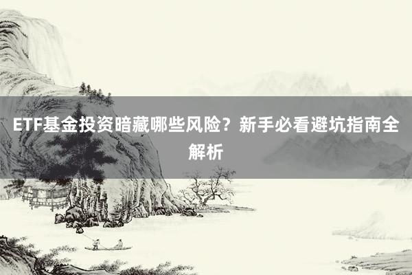 ETF基金投资暗藏哪些风险？新手必看避坑指南全解析