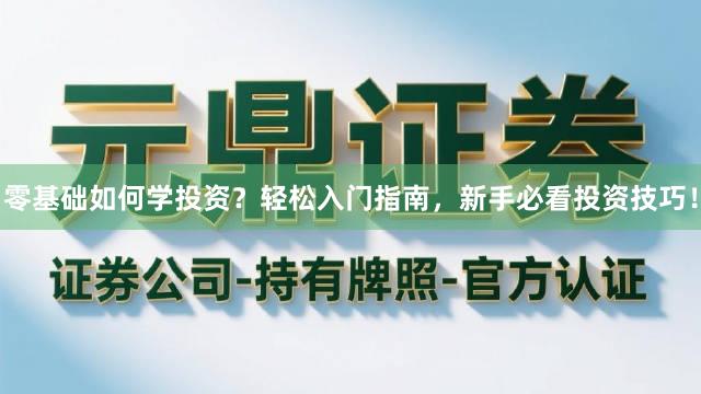零基础如何学投资？轻松入门指南，新手必看投资技巧！