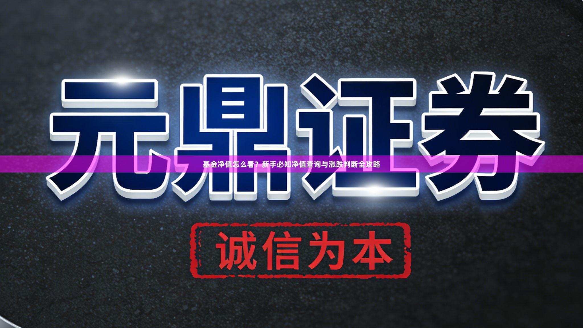 基金净值怎么看？新手必知净值查询与涨跌判断全攻略