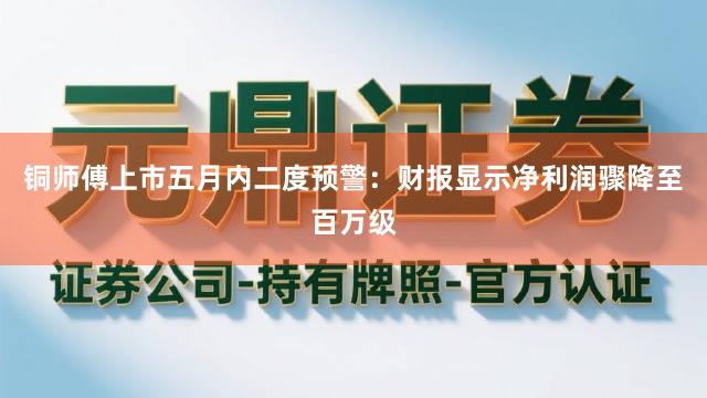 铜师傅上市五月内二度预警：财报显示净利润骤降至百万级
