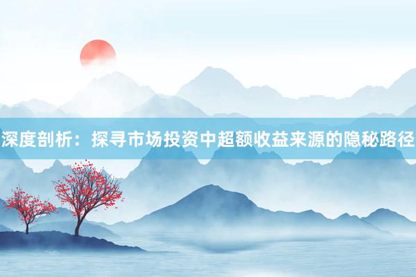 深度剖析：探寻市场投资中超额收益来源的隐秘路径